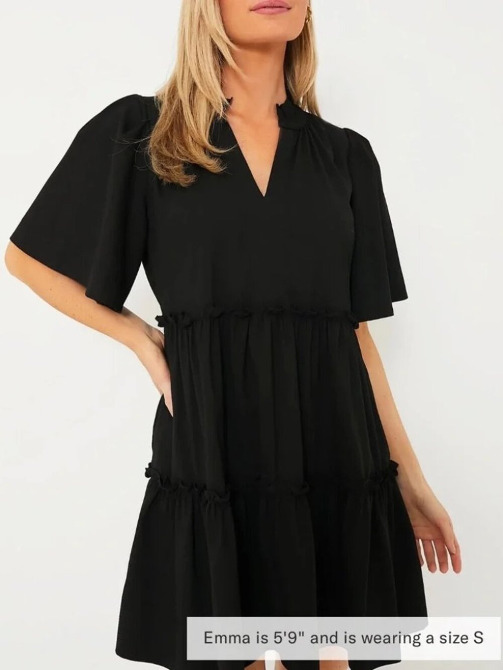 Tuckernuck Crawford Mini Dress in Black Crepe Size L
